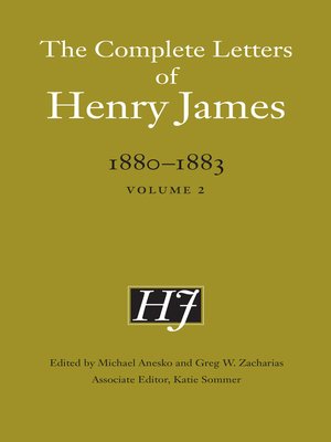 cover image of The Complete Letters of Henry James, 1880–1883